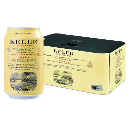 Keler Cerveza - Pack de 12 Latas x 33 cl - 6% Volumen de Alcohol