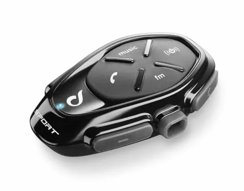 Interphone Sport - Doble - Bluetooth Interfection Casco para comunicación de Motocicletas, hasta 4 Motociclistas, a 1 km de Distancia, 20 Horas de autonomía, Radio, mp3, GPS, Impermeable, Universal.