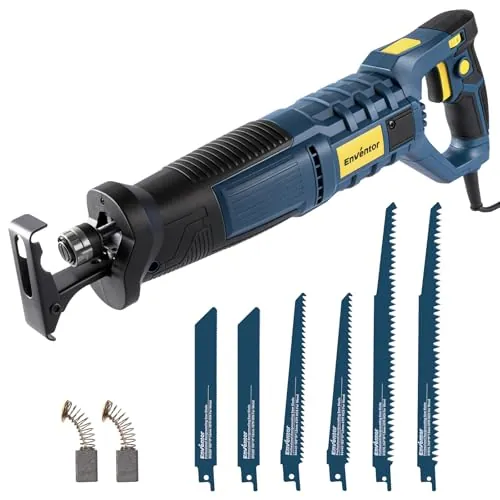 Enventor Sierra Sable con Cable, 850W, Carrera de 28mm, 6 hojas