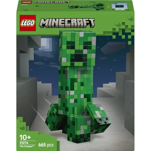 LEGO Minecraft El Creeper 21276 | Juguetes para niños de 10+ años, figura articulada con compartimento oculto, cerdo y dinamita, regalo gamer, 665 piezas