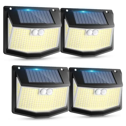 Luz Exterior Solar LED Jardin - 248 LED Luces Solar con Sensor Movimiento