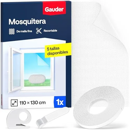 GAUDER Mosquiteras para ventanas, mosquitera ventana (110x130cm)