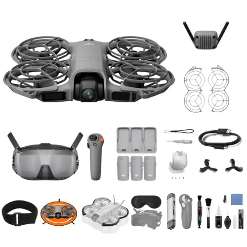 Pack DJI Neo 2 Motion: Dron 4K FPV para Principiantes con RC Motion 3, Goggles N3, 3 Baterías + Bundle 2