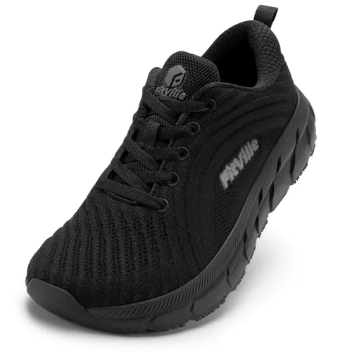 FitVille Zapatillas Mujer Anchas para Caminar y Running Negro 36 EU