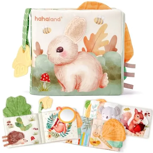 hahaland Libro Bebe Juguetes Bebes 0 3 6 Meses, Libro de Tela Blandos