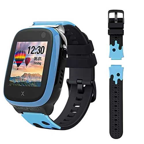 Kuaguozhe 1 unidad Pulseras Infantiles Compatibles con Xplora X5/XGO2/XGO3, Xplora Kids Smartwatch Correa de Repuesto de Silicona para X5 Play/XGO 2/XGO 3, Niñas Niños Estudiantes Regalo, Azul leche