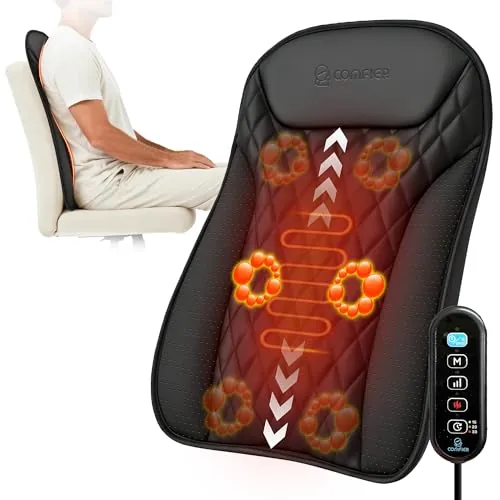 COMFIER Masajeador Espalda Shiatsu Ultradelgado con Función de Calor