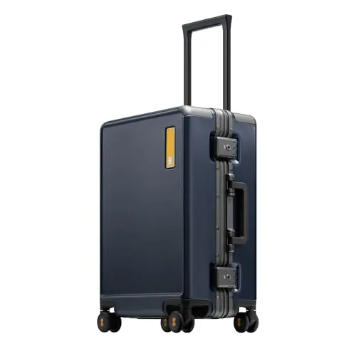 LEVEL8 Maleta Cabina HeGent Aluminio sin Cremallera TSA 38x23x56cm,38L,Azul