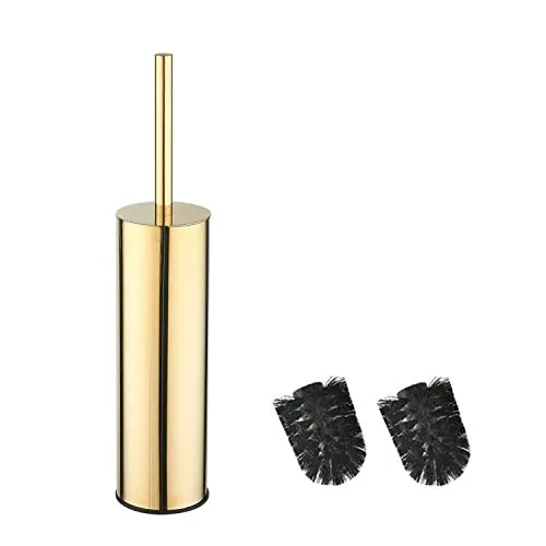 BGL 304 Acero Inoxidable Escobillero Cubo Largo Escobillero de Pie para la Decoración del Baño (Oro)