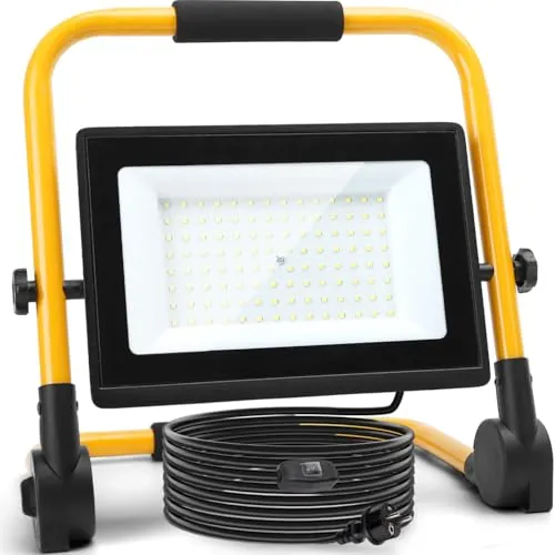 Aigostar Foco de Trabajo LED 100W,9000LM, Cable de 4M,Interruptor Estanco