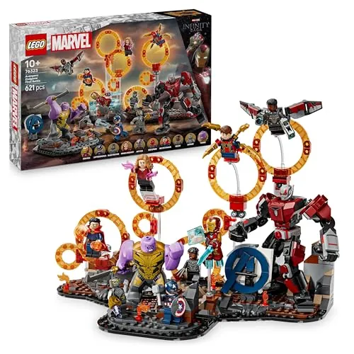 LEGO Marvel Batalla Final de Vengadores: Endgame 76323 | Juguetes para niños de 10+ años, figura de Thanos, meca de Ant-Man, minifiguras de superhéroes, idea de regalo, 621 piezas