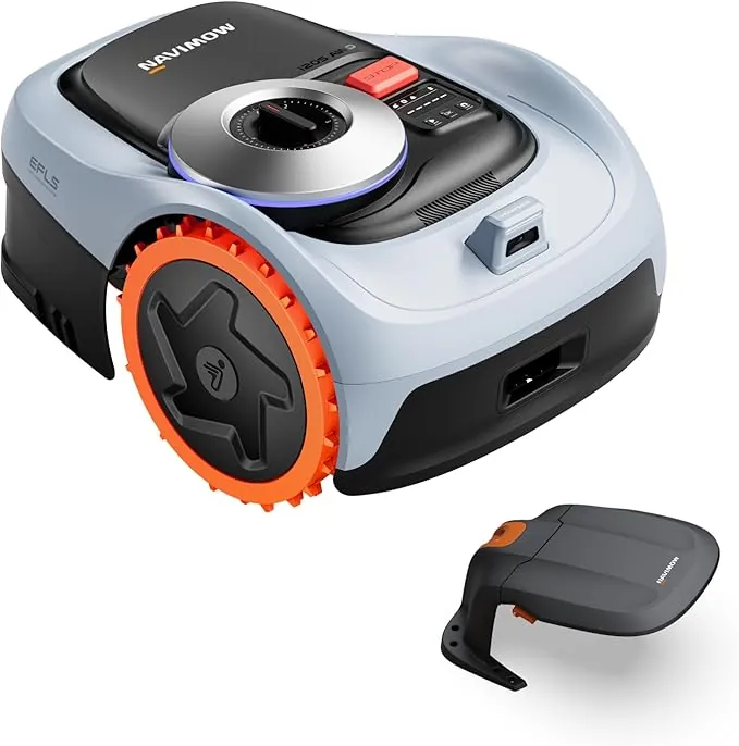 Segway Navimow i205 AWD con Garage S Kit, Robot Cortacésped sin Cable Perimetral, Tracción Integral para Pendientes del 45%, EFLS NRTK+Vision, Rec. 500 m², no se Requiere Antena (Envío por Separado)