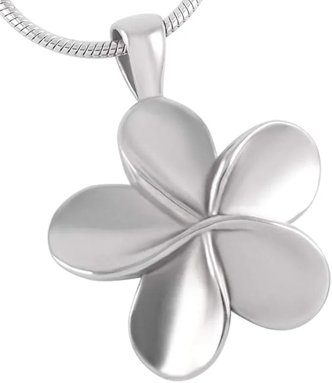 Joyería de cremación de Flores para Cenizas Colgante Mujer Hombre Joyería de urna Conmemorativa de Cenizas de Acero Inoxidable