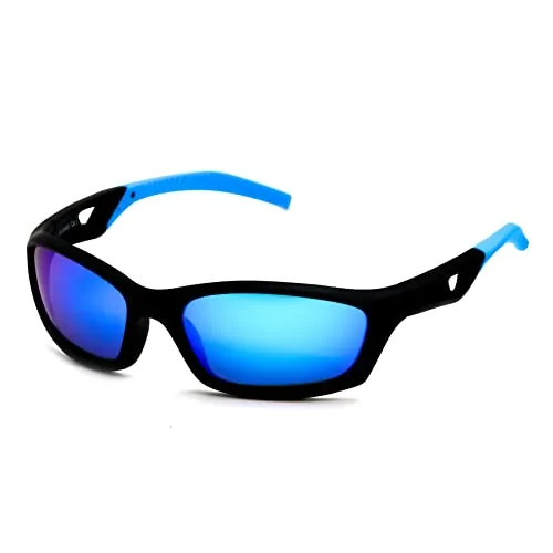 Kiddus Gafas de Sol Deportivas Polarizadas para Niños a partir de 6 Años, UV400 CAT3, Protección 100% UVA UVB, Ligeras y Cómodas, Sin BPA, Certificación CE e ISO, Para Ciclismo Running Playa Deporte