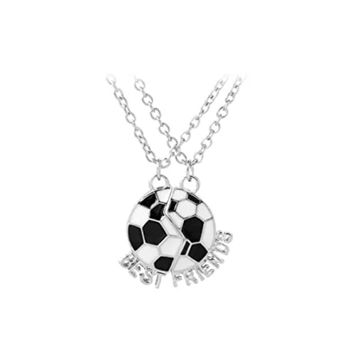 Hilai Collar Creative Best Friends Fútbol Fútbol Amistad colgantes colgantes de dos partes Collares de par de joyas de fútbol deportivo