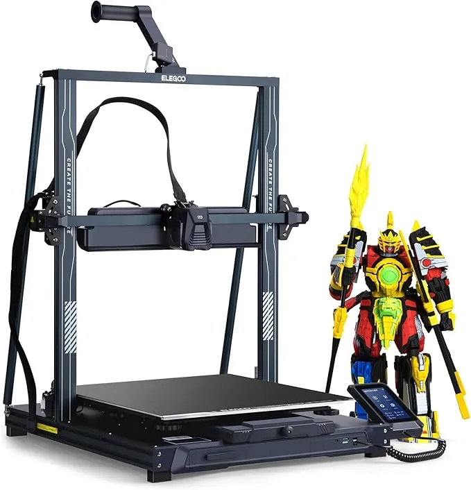 ELEGOO Neptune 4 MAX, Impresora 3D con Firmware de Klipper, 500mm/s Alta Velocidad, Nivelación Automática en 121 Puntos, 300 °C Extrusor Directo, Tamaño de Impresión de 420x420x480 mm³