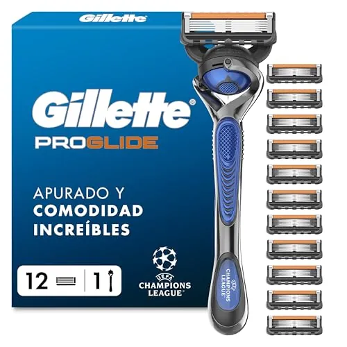 Gillette Proglide Maquinilla de Afeitar para Hombre con 12 Recambios