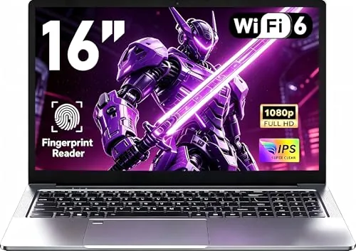 CHIFUYOU Ordenador Portatil Gaming 16 Pulgadas 16 GB DDR4 1 TB SSD Portáti R7 5825U up to 4,5 GHz WiFi 6, Teclado retroiluminado Pantalla Full HD 1920×1080, cámara Web/Panel táctil/Puertos Multimedia