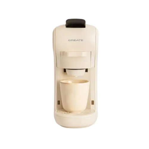 CREATE / POTTS STYLANCE/Cafetera multicápsula express y café molido Blanco Roto / 19 bar, programable, ligera y compacta, tanque 600ml, sistema Thermoblock, para café en todos sus formatos, 1450W