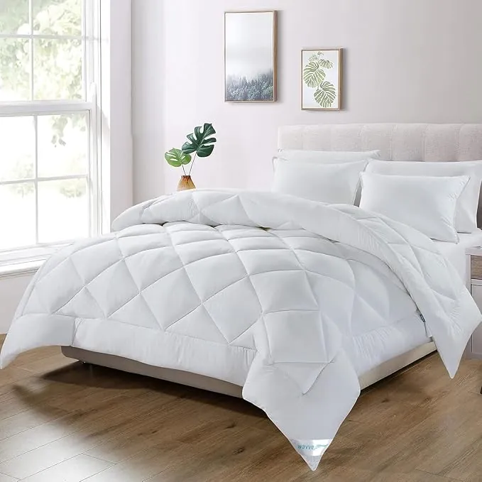 WAVVE Edredón Relleno Nórdico 180x200 cm para Cama 150, Edredón de Fibra 300gr/m², Ligero, Suave, Transpirable para Otoño e Invierno (180x200 cm, Blanco)