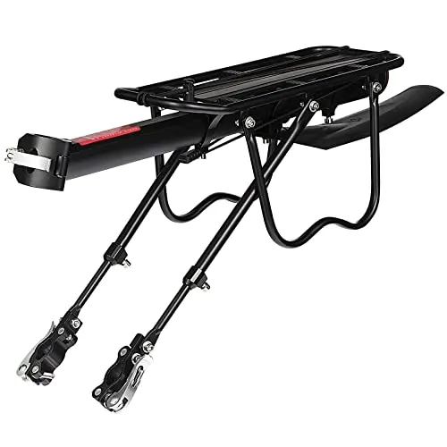 ZUIMENG Portaequipajes para Bicicleta de Montaña, Portabultos Bicicleta Trasero de Aleación de Aluminio, Ajustables Portabicicletas con Reflector de Guardabarros para MTB de 24-29 Pulgadas