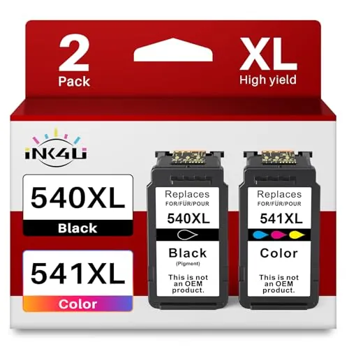 INK4U 540XL 541XL Tinta Compatibles con Canon PG-540XL CL-541XL Cartuchos