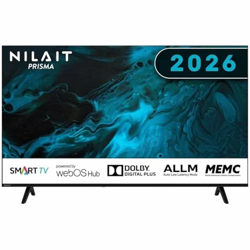 Nilait Prisma 32 Pulgadas Smart TV LED FHD, WebOS, HDR, WiFi, Control por Voz, Televisor Inteligente 32" Compacto