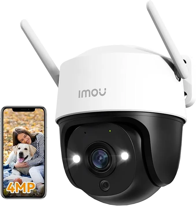 Imou 4MP Cámara Vigilancia WiFi Exterior 360​​° PTZ, Cámara de Seguridad, Visión Nocturna en Color 30m, Audio Bidireccional, AI Detección de Humana, Seguimiento Automático, Sirena, IP66
