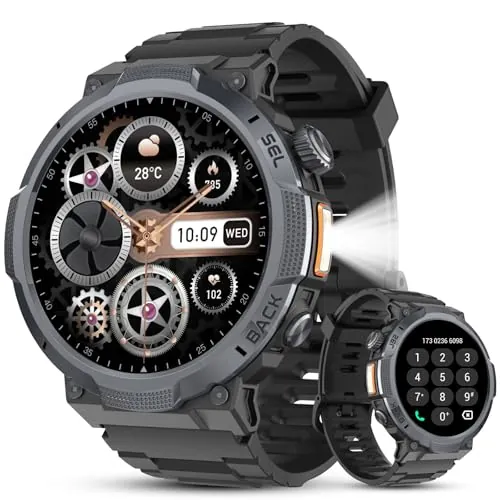 TIMU Reloj Inteligente Hombre, Pantalla AMOLED 1,53"