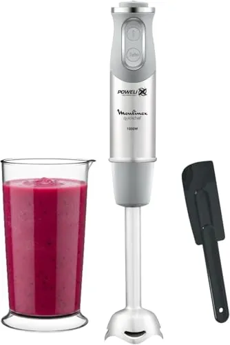 Moulinex Quickchef, Batidora Mano 1000W Powelix 10 Velocidades Gris