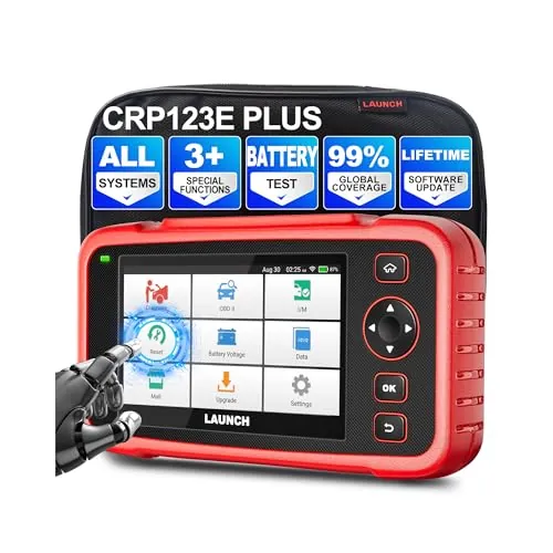 Escáner OBD2 Herramienta de diagnóstico de Coche LAUNCH CRP123E Plus, diagnóstico para Todos los Sistemas, con 3 reinicios Especiales de reinicio, reinicio SAS, reinicio de Aceite, Aprendizaje del