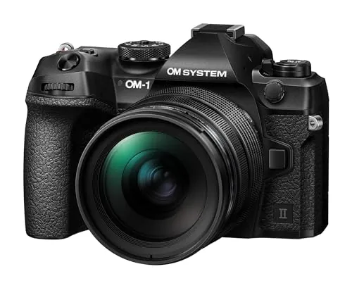 OM System OM-1 Mark II Cámara Micro Cuatro Tercios con M.Zuiko Digital 12-40mm f2.8 Pro II, Sensor apilado de 20 MP BSI, Estabilización de Imagen de 5 Ejes, Negra