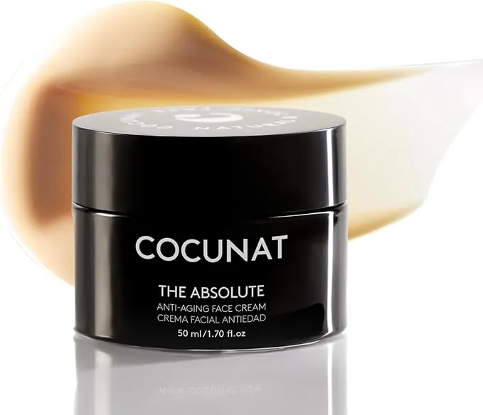 COCUNAT - The Absolute - Crema Facial Antiedad - con Ácido Hialurónico - Trabaja Arrugas, Manchas, Firmeza y Luminosidad -Todo Tipo Pieles - Nutre en Profundidad - 50ml