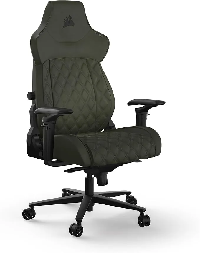 Corsair TC500 Luxe Silla para Juegos – Tejido Transpirable Premium – Asientos Anchos – Reposabrazos Ajustables en 5 Direcciones – Soporte Lumbar Ajustable – Reclinable 90-135° – Sherwood