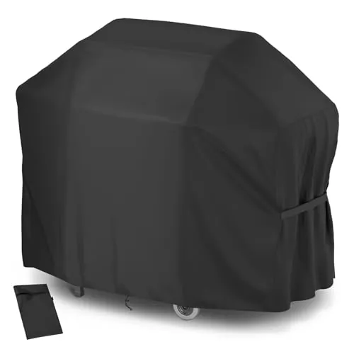 Velway Funda para Barbacoa Impermeable 132x68x109cm - Cubierta BBQ de Parrilla 210D Oxford Protector Resistente al Desgarro - Anti-Viento/Anti-Polvo/Anti-Humedad/Anti UV - Negro