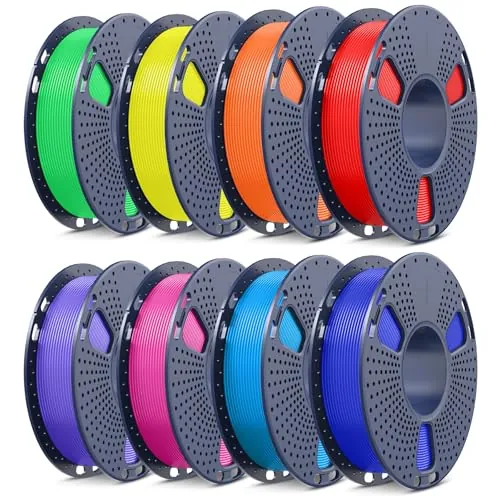 SUNLU 250G*8 PLA+ Filamento Paquete, 250G por Carrete, 8 Rollos