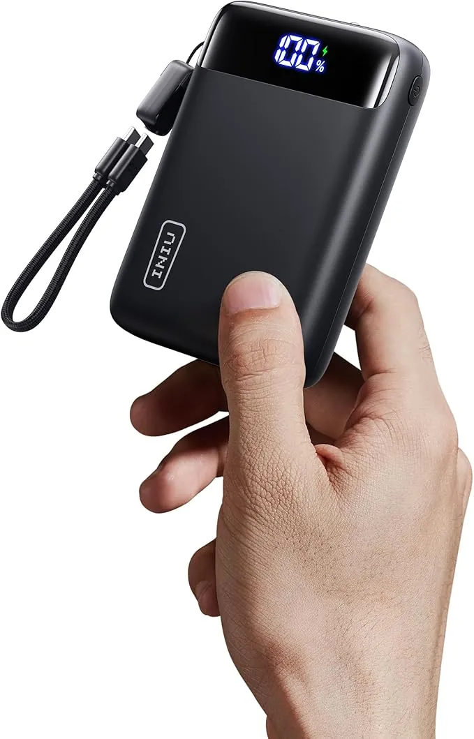 INIU Power Bank, Ultrapequeño 20000mAh 22,5W PD3.0 QC4.0 Bateria Externa Carga Rapida, USB C Input & Output Bateria Portatil, Powerbank Compatible con iPhone 17 16 15 14 Pro MAX Plus, Samsung, Xiaomi
