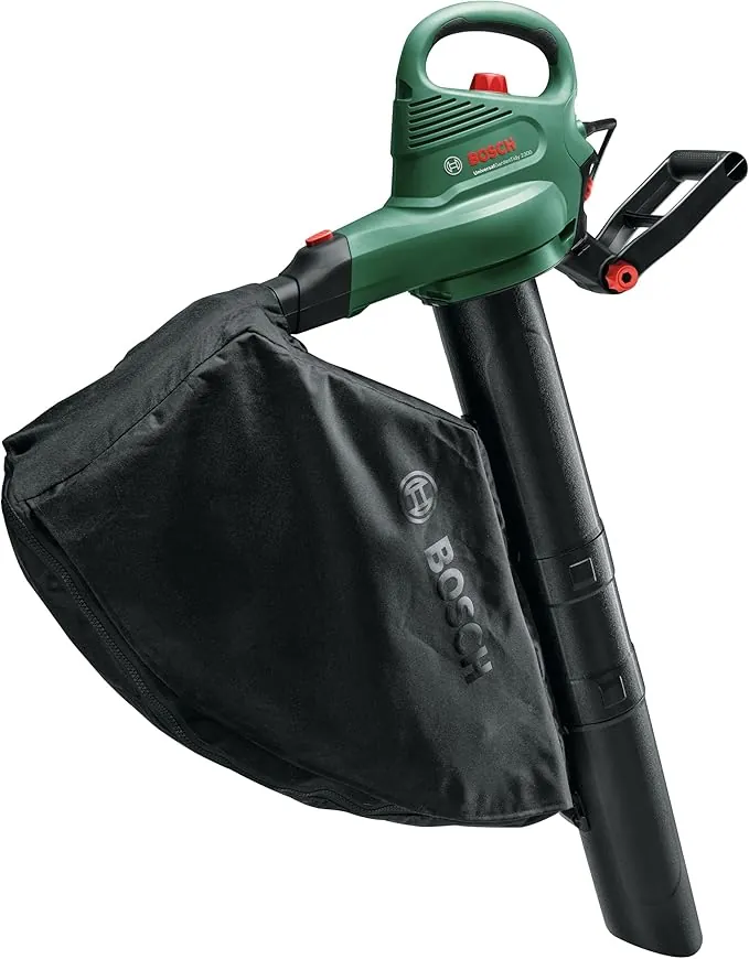 Bosch aspirador y soplador de hojas eléctrico UniversalGardenTidy 2300 (2300 W, bolsa colectora de 45 l, velocidad variable, para soplar, aspirar y triturar las hojas, en caja)