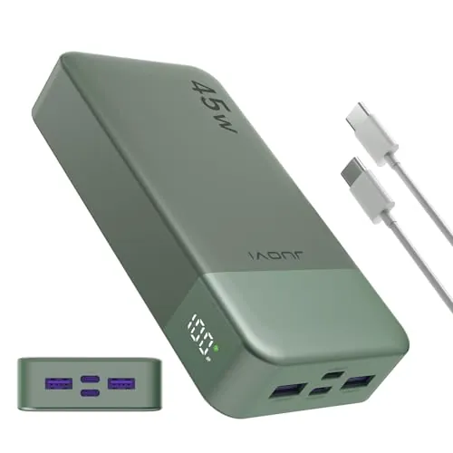 JUOVI Bateria Externa Carga Rapida, 45W Power Bank 20000mah Powerbank