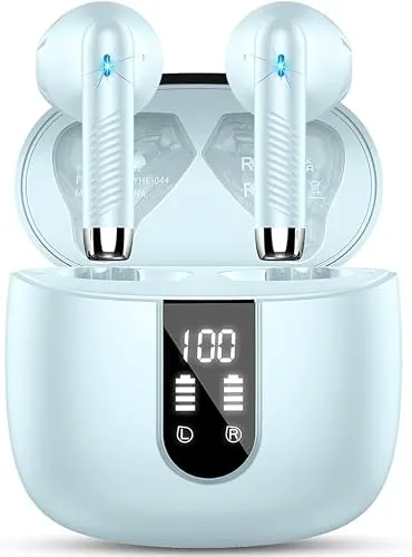 Auriculares Inalámbricos Bluetooth 5.4 HiFi Estéreo, Reducción de Ruido ENC
