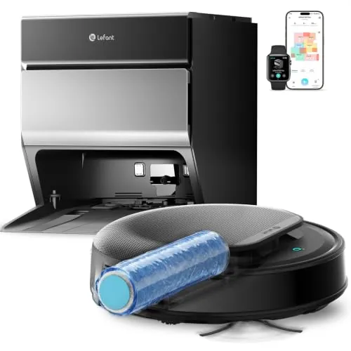 Lefant M5 MAX Robot Aspirador y Fregasuelos con Base de Autovaciado