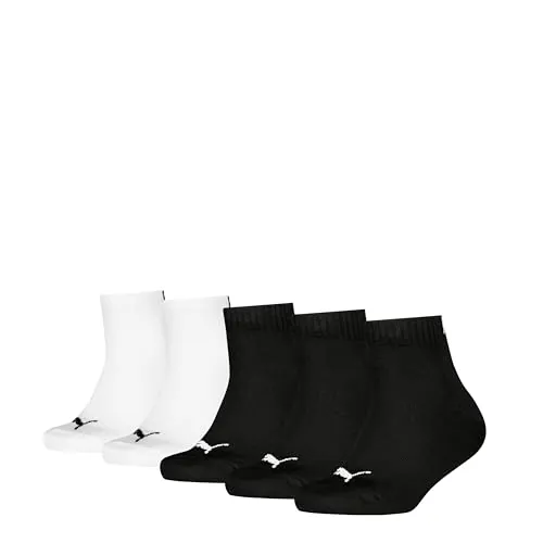 PUMA Plain, Calcetines Unisex niños, Negro Blanco, 35-38