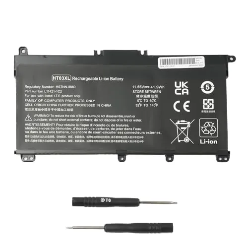 HT03XL L11119-855 Batería Pavilion 14-CE 15-CS 15-DA 17-BY 41.9Wh | 11.55V / 3630mAh 1000 ciclos carga Sin efecto memoria Protección sobrec./corto 12M garantía + 24h soporte