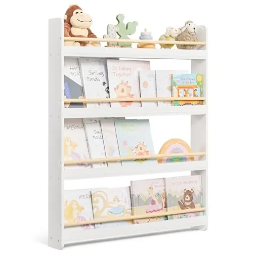 SONGMICS Libreria Infantil, Estante con 4 Niveles, para Juguetes