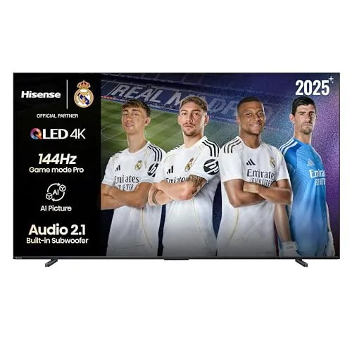 Hisense 55E7Q Pro - QLED Smart TV, Gaming TV, Modo Juego Pro 144Hz, AMD Freesync Premium Pro, Dolby Vision IQ + Dolby Atmos, Hi-Concerto, Procesador Hi-View Engine