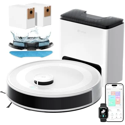 Lefant M2 Plus Robot Aspirador y Fregasuelos, 6000Pa Suction, Blanco