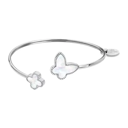 LOTUS STYLE Pulsera Acero Inoxidable Mujer LS1837-2/2 Mariposa - Sofisticado Brazalete con Pulido y Acabado Refinado - Special Prices - Regalo de Cumpleaños - Aniversario - Ocasiones Especiales