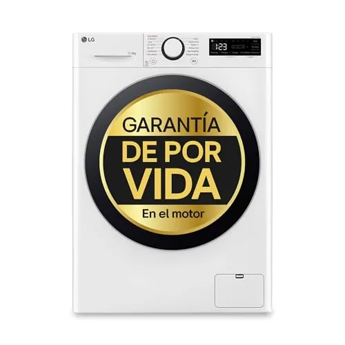 LG F4DR6011AGW - Lavadora Secadora Inteligente, 11/6kg, AI Direct Drive, 1400rpm, Carga Frontal, TurboWash 360º, Vapor Steam, Serie 600, Blanco