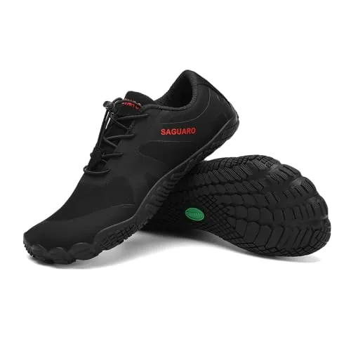 SAGUARO Zapatillas Barefoot Mujer Hombre Zapatillas Minimalista Respirable Calzado Minimalista Zapatillas de Trail Running Verde Persa,Gr.40