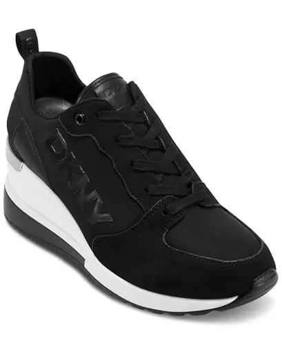 DKNY Zapatillas Deportivas para Mujer Cait Wedge, Negro, 38.5 EU | Zapatos casuales